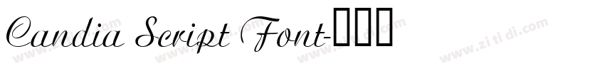 Candia Script Font字体转换